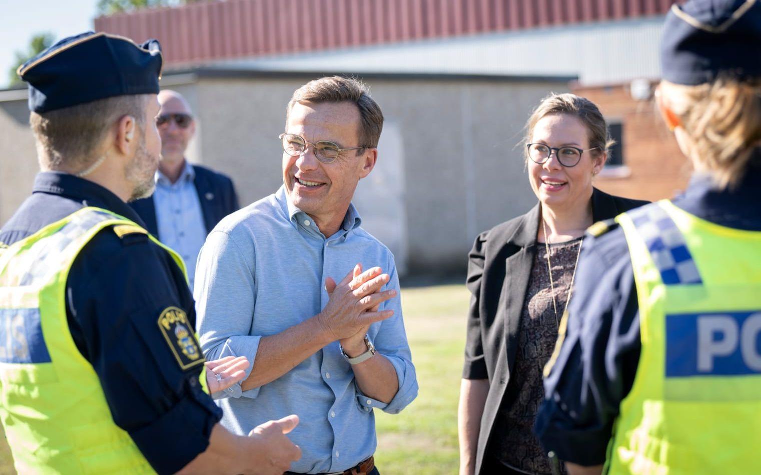 Moderaternas partiledare Ulf Kristersson och migrationspolitiska talespersonen Maria Malmer Stenergard.