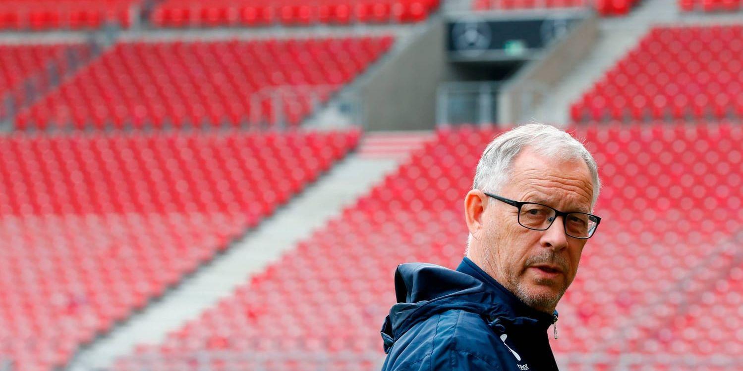 Norges förbundskapten Lars Lagerbäck i Stuttgart.