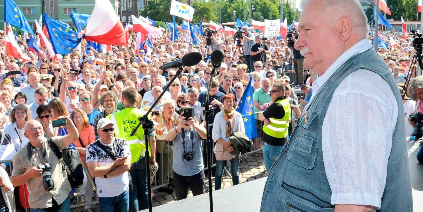 Den före detta presidenten och demokratikämpen Lech Walesa.